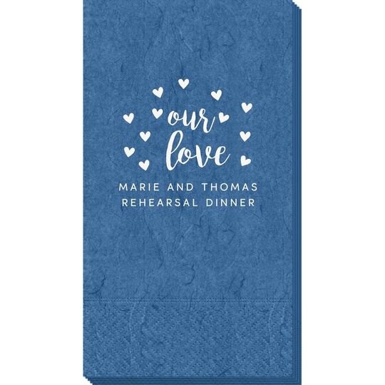 Confetti Hearts Our Love Bali Guest Towels