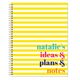 Yellow Stripes Spiral Notebook Image 1 of 5