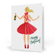 Holiday Girl with Champagne Folded Holiday Cards Image 5 of 5