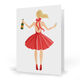 Holiday Girl with Champagne Folded Holiday Cards Image 2 of 5
