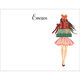 Brunette Girl with Holiday Gifts Flat Note Cards Image 1 of 2