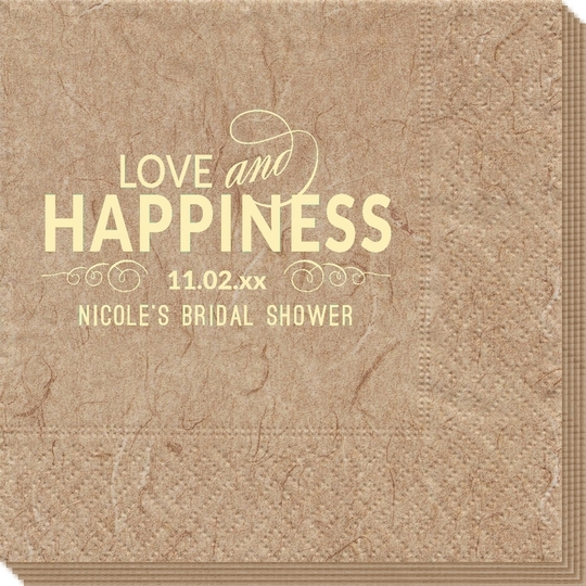 Love and Happiness Scroll Bali Napkins