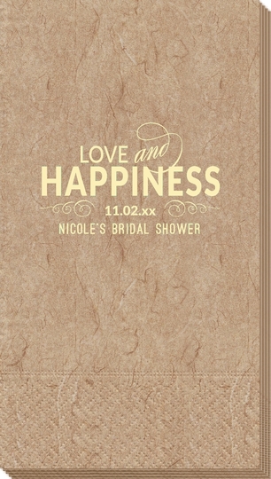 Love and Happiness Scroll Bali Guest Towels