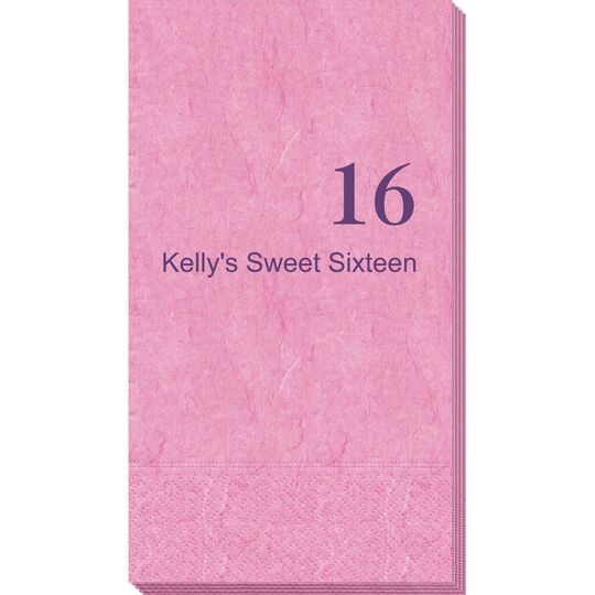 Large Number with Text Bali Guest Towels