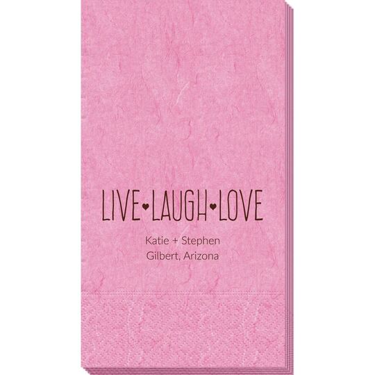 Live Laugh Love Bali Guest Towels