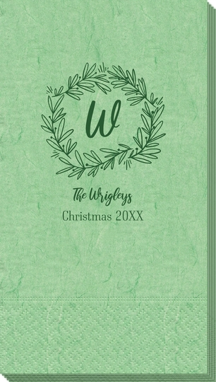 Initial Wreath Bali Guest Towels