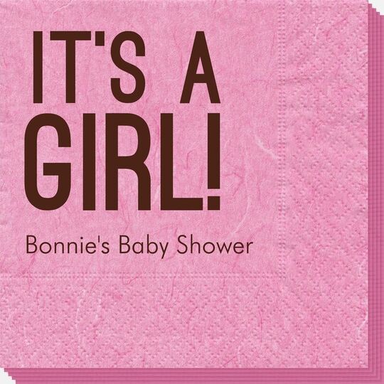 Bold It's A Girl Bali Napkins