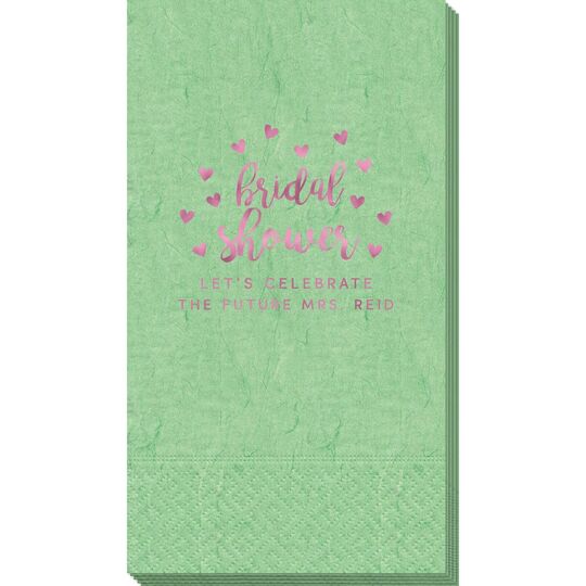 Confetti Hearts Bridal Shower Bali Guest Towels