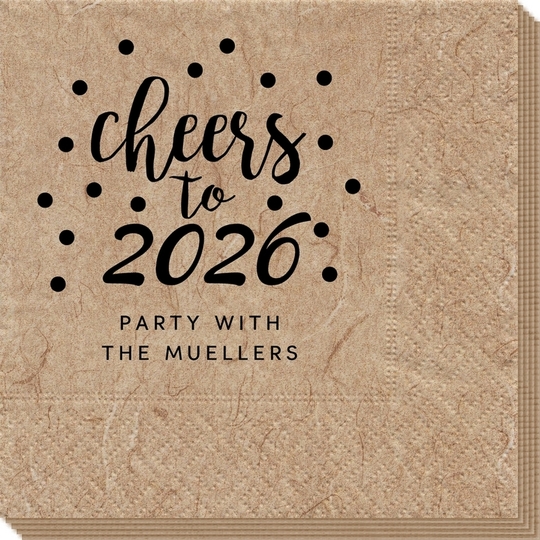 Confetti Dots Cheers to the New Year Bali Napkins