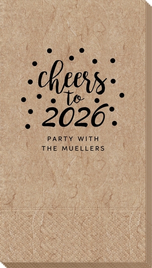 Confetti Dots Cheers to the New Year Bali Guest Towels