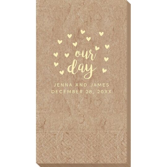 Confetti Hearts Our Day Bali Guest Towels