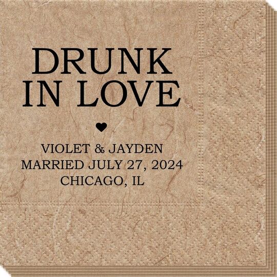 Drunk in Love Heart Bali Napkins