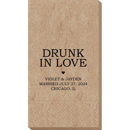 Drunk in Love Heart Bali Guest Towels