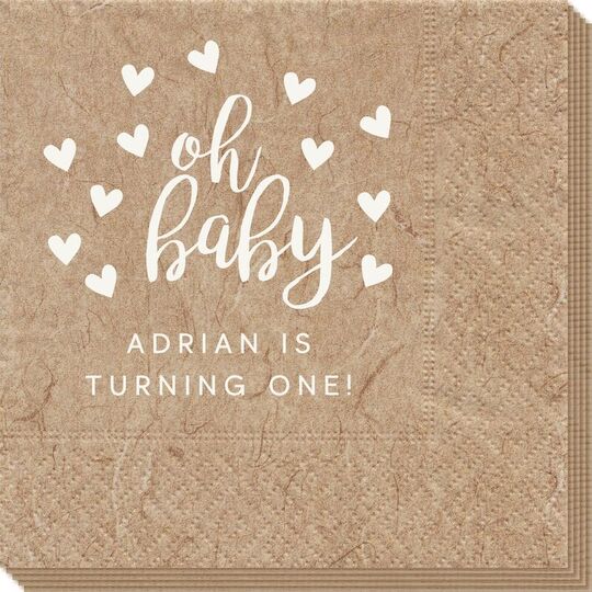 Confetti Hearts Oh Baby Bali Napkins
