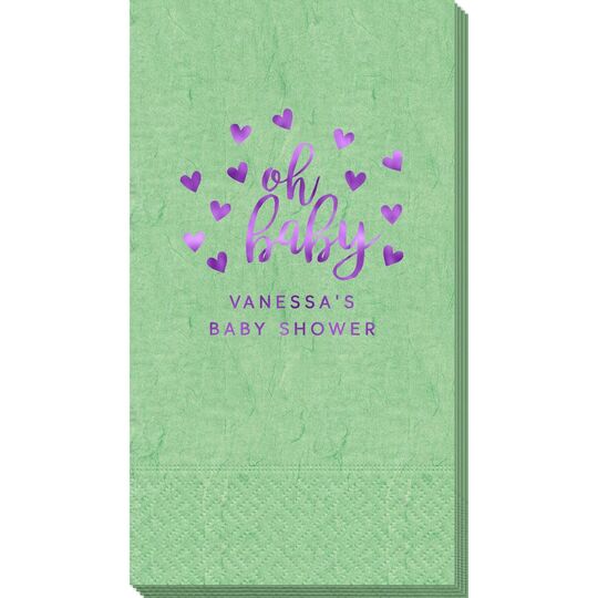 Confetti Hearts Oh Baby Bali Guest Towels