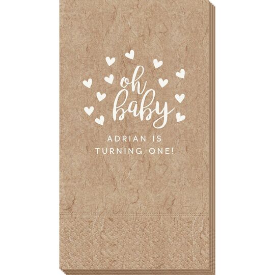 Confetti Hearts Oh Baby Bali Guest Towels