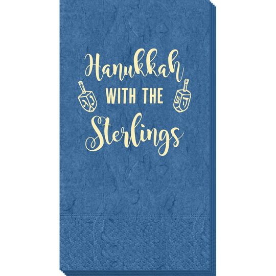 Hanukkah Dreidels Bali Guest Towels