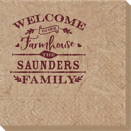 Welcome To Our Farmhouse Bali Napkins