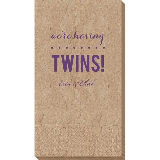 We're Having Twins Bali Guest Towels