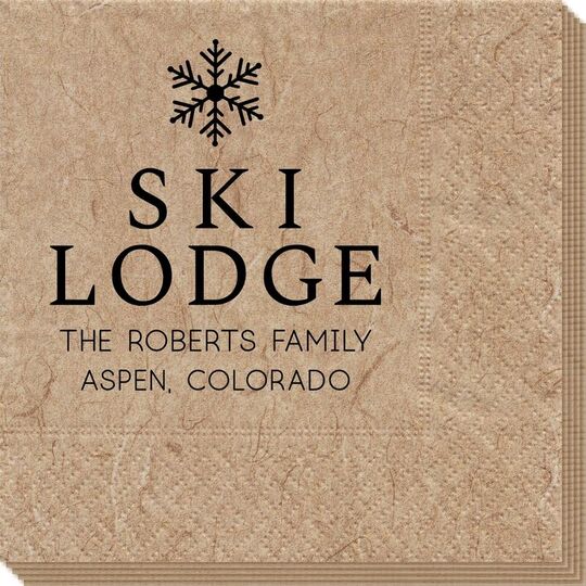 Snowflake Ski Lodge Bali Napkins