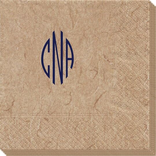 Shaped Oval Monogram Bali Napkins