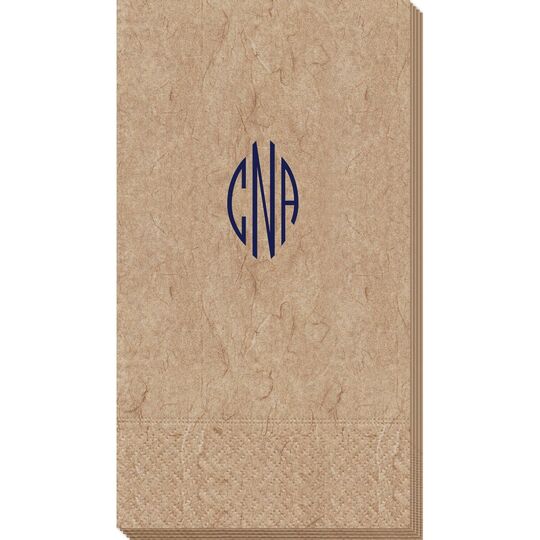 Shaped Oval Monogram Bali Guest Towels