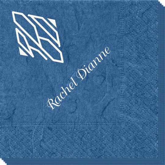 Shaped Diamond Monogram with Text Bali Napkins