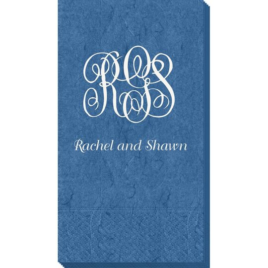 Script Monogram with Text Bali Guest Towels