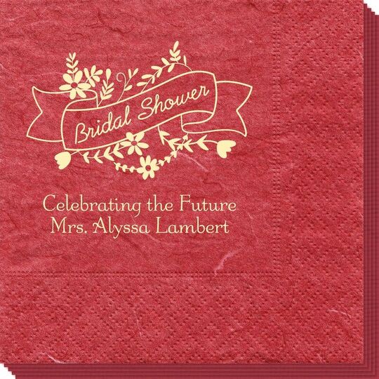 Bridal Shower Ribbon Bali Napkins