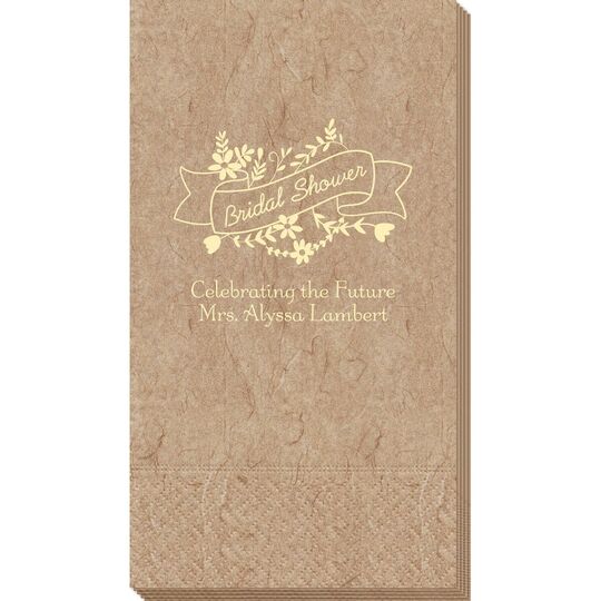 Bridal Shower Ribbon Bali Guest Towels