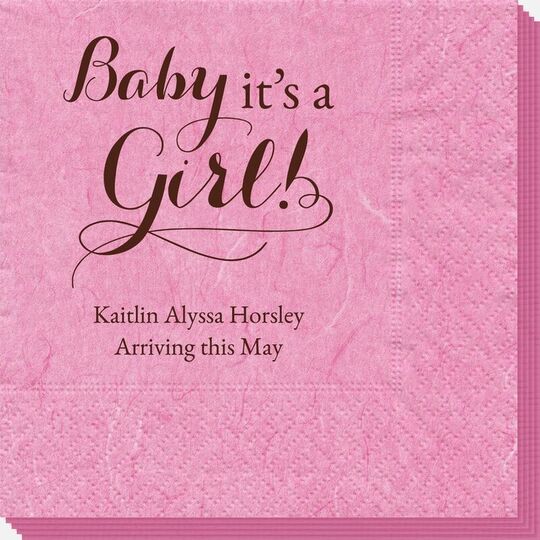 It's A Girl Bali Napkins