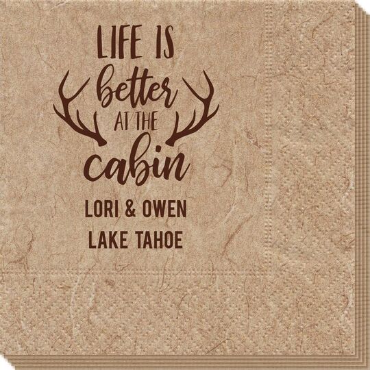 Life Is Better At The Cabin Bali Napkins