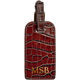 Personalized Crocodile Embossed Leather Luggage Tags Image 5 of 8