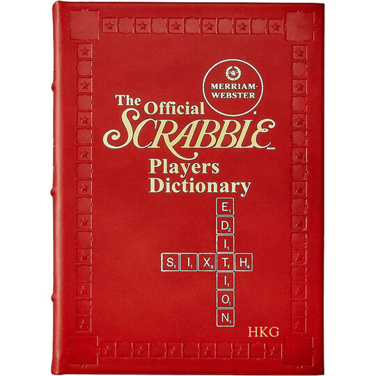 Scrabble Personalized Leather Book