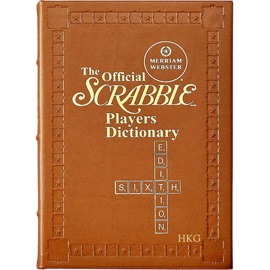 Scrabble Personalized Leather Book