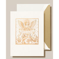 Engraved Angel Boxed Folded Holiday Cards