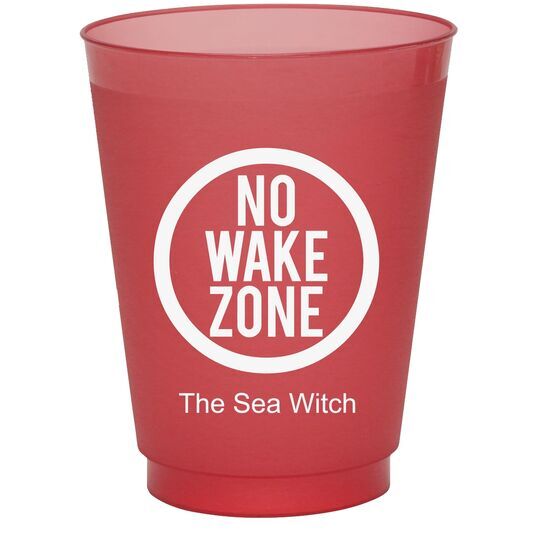 No Wake Zone Colored Shatterproof Cups