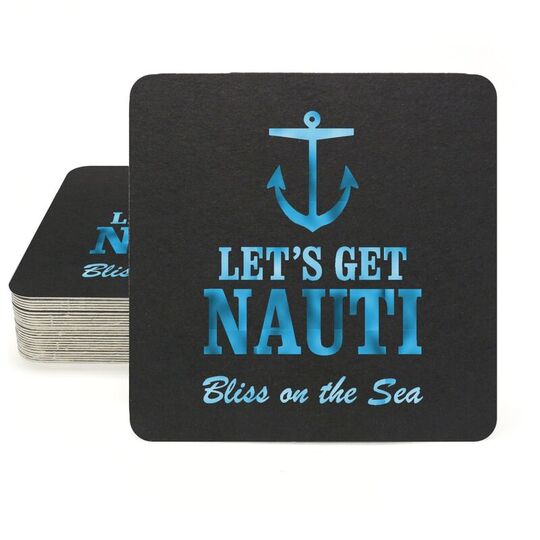 Let's Get Nauti Square Coasters