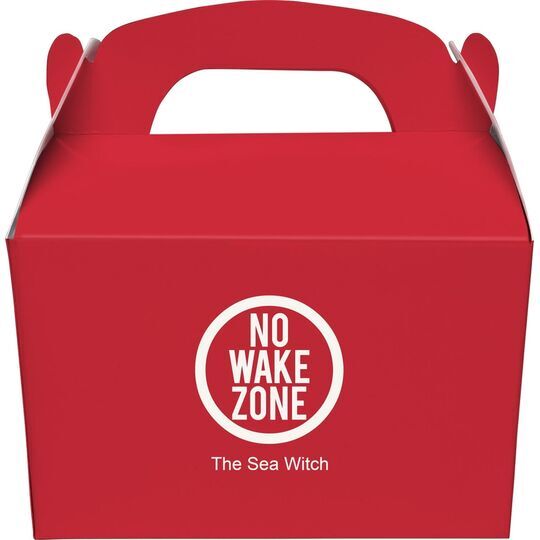 No Wake Zone Gable Favor Boxes