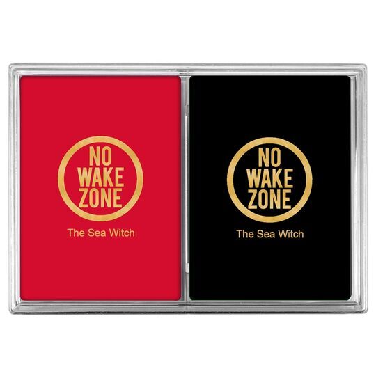 No Wake Zone Double Deck Playing Cards
