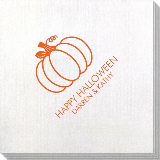 Pumpkin Silhouette Bamboo Luxe Napkins