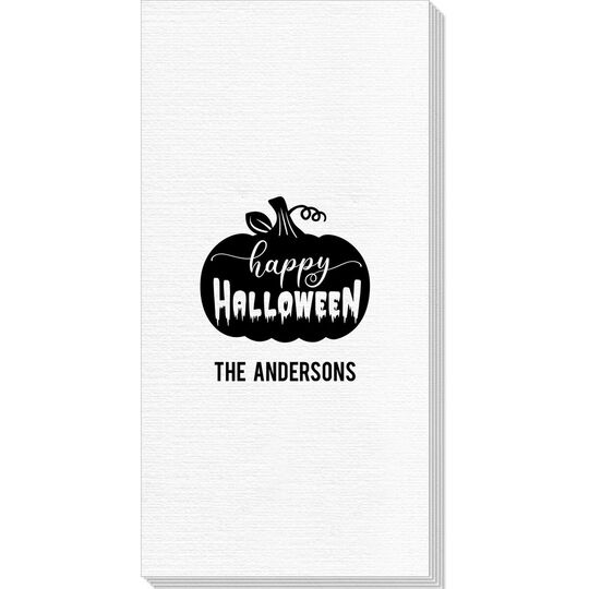 Happy Halloween Pumpkin Deville Guest Towels