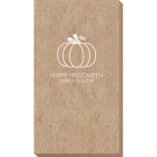 Pumpkin Silhouette Bali Guest Towels