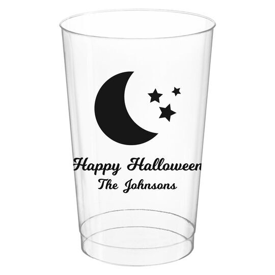 Moon and Stars Clear Plastic Cups