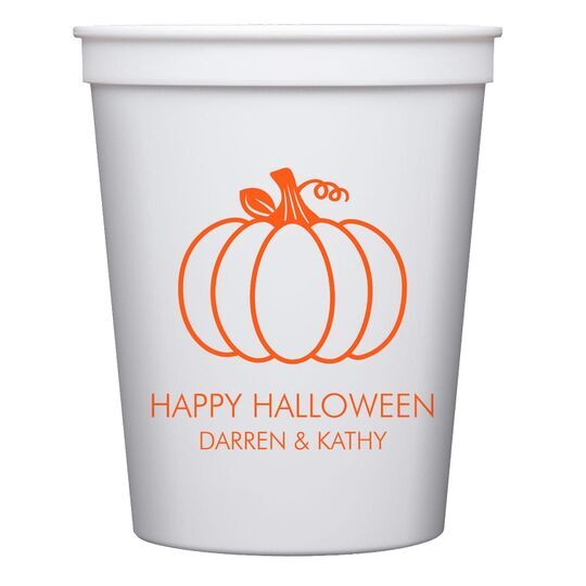 Pumpkin Silhouette Stadium Cups