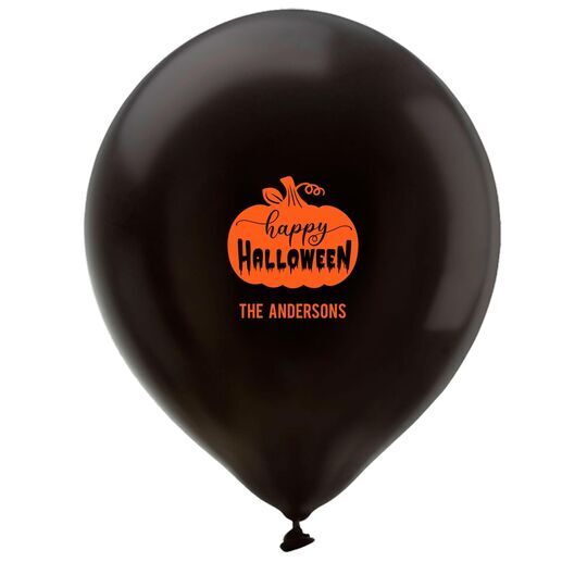 Happy Halloween Pumpkin Latex Balloons