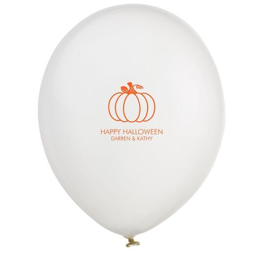 Pumpkin Silhouette Latex Balloons