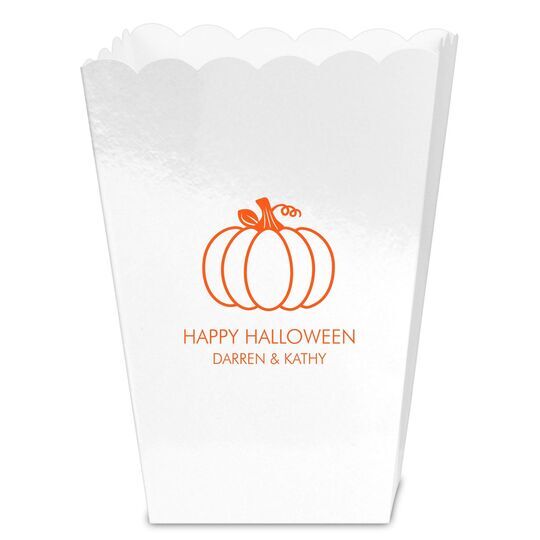 Pumpkin Silhouette Mini Popcorn Boxes