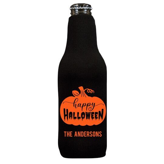 Happy Halloween Pumpkin Bottle Huggers