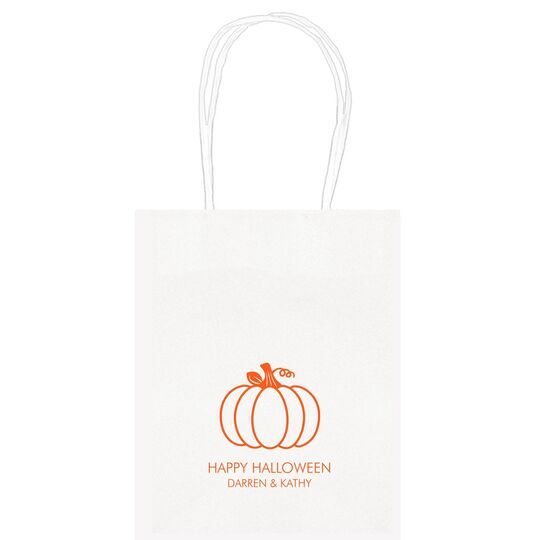 Pumpkin Silhouette Mini Twisted Handled Bags